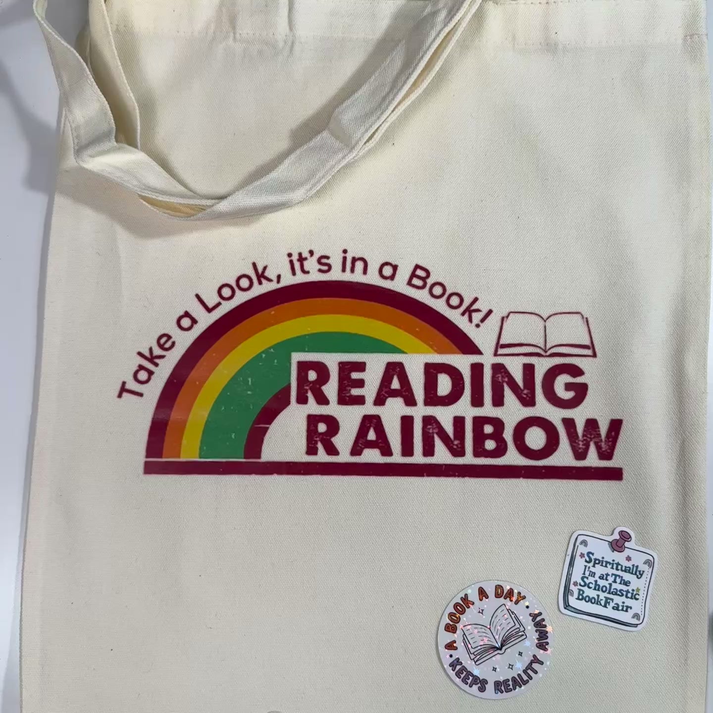 Purple retro GenX bookish bundle inspired by your 1980's childhood where you never missed Reading Rainbow.